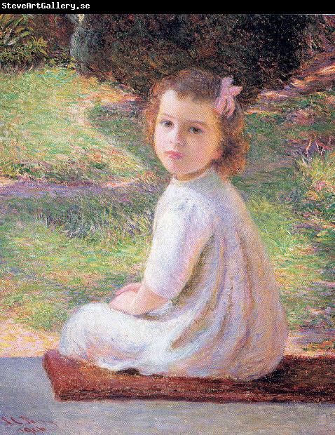 Perry, Lilla Calbot Girl with a Pink Bow